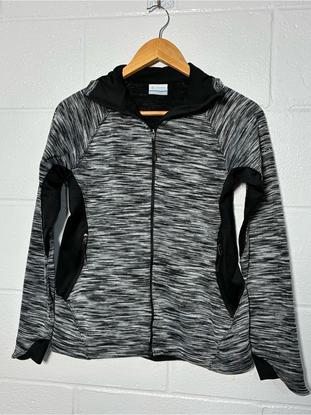 Columbia Heather grey and black full zip jacket